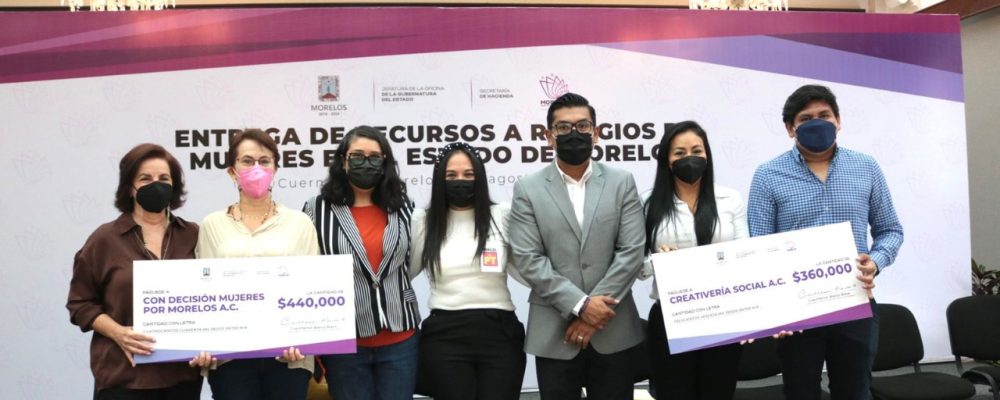 Entrega de recursos a refugios de mujeres del Estado de Morelos